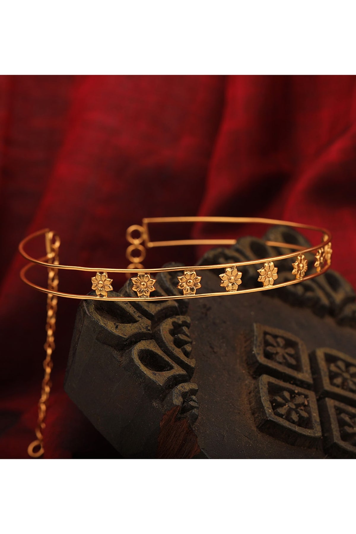 Gold Finish Choker Necklace