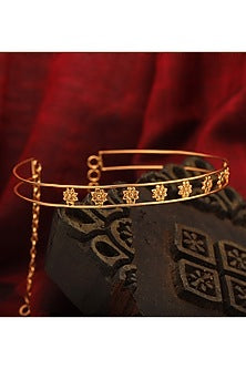 Gold Finish Choker Necklace