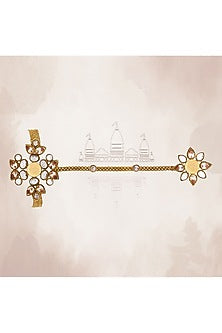 Gold Plated Coin & Crystal Temple Hathphool