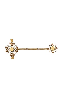 Gold Plated Coin & Crystal Temple Hathphool