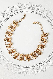 Gold Plated Copper Floral Necklace