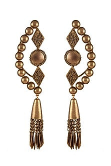Gold Plated Chakra & Kite Jhumka Earrings