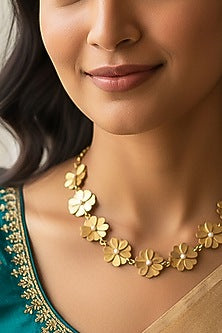 Gold Plated Floral Necklace