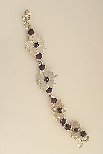 Silver Finish Floral Bracelet