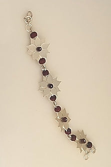 Silver Finish Floral Bracelet