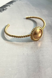 Gold Plated Surya Cuff Bangle