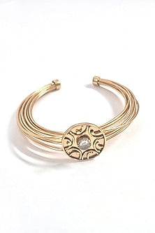 Gold Plated Crystal Handcrafted Cuff Bangle