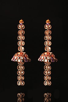 Gold Plated Cubic Zirconia Dangler Earrings
