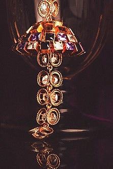 Gold Plated Cubic Zirconia Dangler Earrings