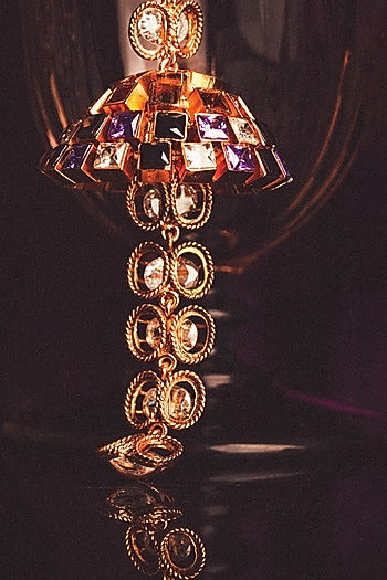 Gold Plated Cubic Zirconia Dangler Earrings