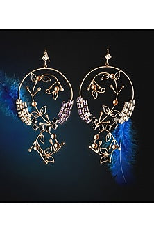 Gold Plated Cubic Zirconia Dangler Earrings