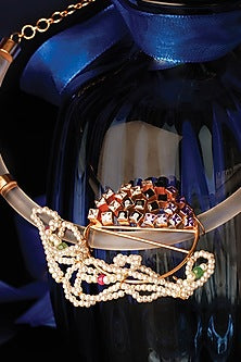 Gold Plated Acrylic & Cubic Zirconia Kanthi Necklace