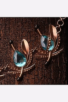 Gold Plated Blue Crystal Necklace