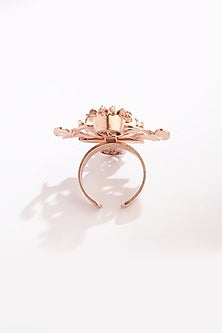 Gold Plated Green Crystal Ring