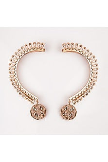 Gold Plated Handmade Earrings In Copper