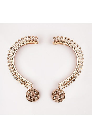 Gold Plated Handmade Earrings In Copper