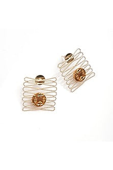 Two Tone Plated Handmade Earrings