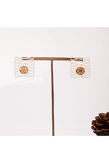 Two Tone Plated Handmade Earrings