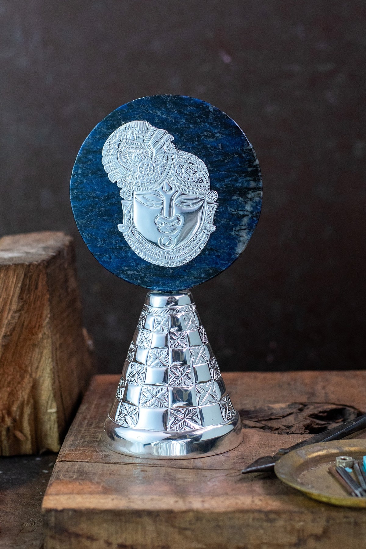 Blue Sodalite Lord Shreenathji Idol