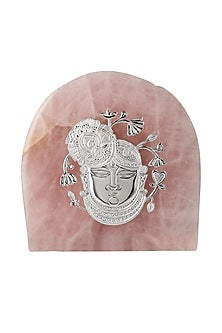 Pink Rose Quartz Lord Shreenathji Nathdwara Idol
