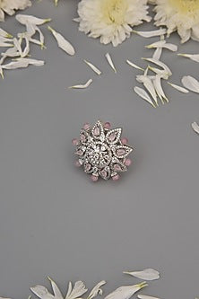 White Finish Zirconia Ring