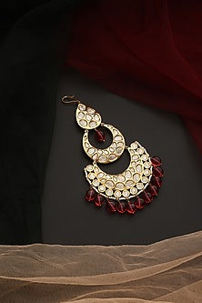 Gold Finish Kundan Polki Maangtikka