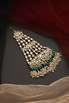 Gold Finish Kundan Polki Pasa