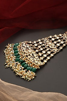 Gold Finish Kundan Polki Pasa