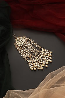 Gold Finish Kundan Polki Pasa