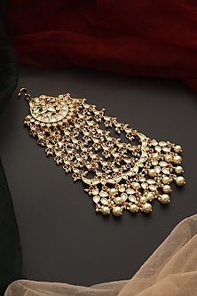Gold Finish Kundan Polki Pasa