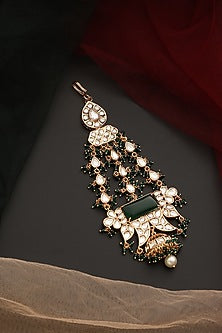 Gold Finish Kundan Polki Pasa
