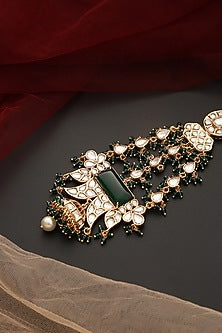 Gold Finish Kundan Polki Pasa