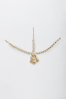 Gold Finish Kundan Polki Matha Patti