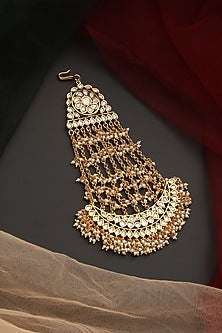 Gold Finish Kundan Polki Pasa