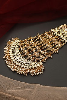 Gold Finish Kundan Polki Pasa