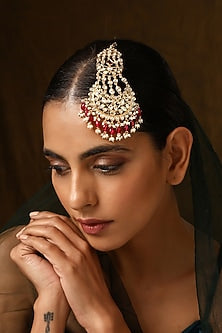Gold Finish Kundan Polki Pasa