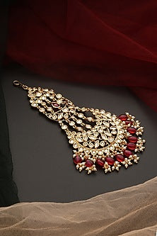 Gold Finish Kundan Polki Pasa