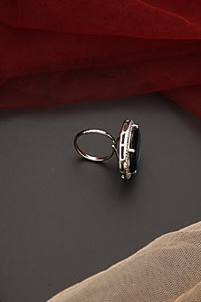 White Finish Zircon Ring