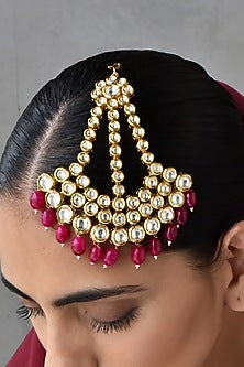 Gold Finish Kundan Polki Pasa