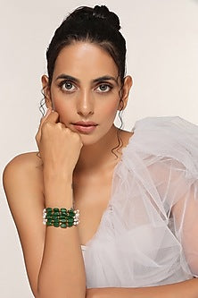 Gold Finish Shell Pearl Bracelet