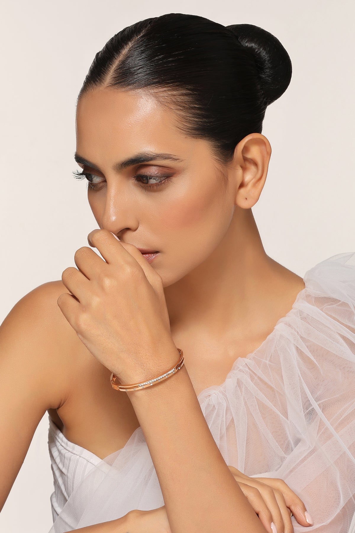 Rose Gold Finish Zirconia Bracelet