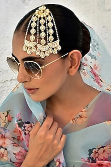 Gold Finish Kundan Polki Pasa
