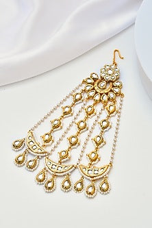 Gold Finish Kundan Polki Pasa