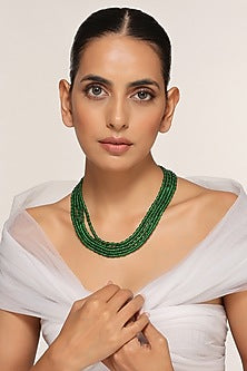 Gold Finish Beaded Necklace