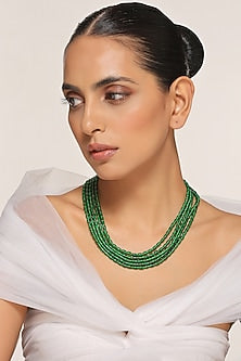 Gold Finish Beaded Necklace