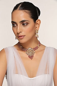 Gold Finish Temple Necklace Set