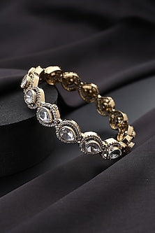 Gold Finish Kundan Polki Kada