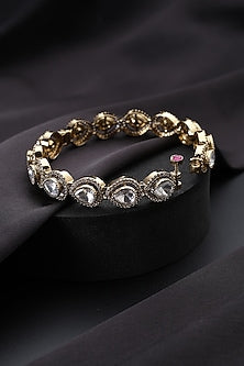 Gold Finish Kundan Polki Kada