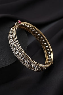 Gold Finish Kundan Polki Kada