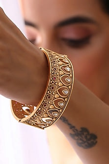 Gold Finish Handcrafted Kada